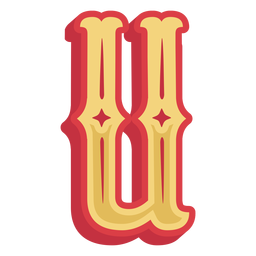 Icono de letra u abc mexicano Diseño PNG