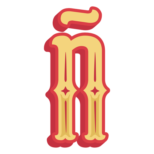 Mexican abc letter Ã± icon PNG Design