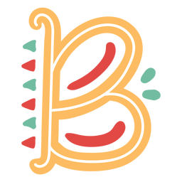 Icono de letra mexicana abc b Diseño PNG