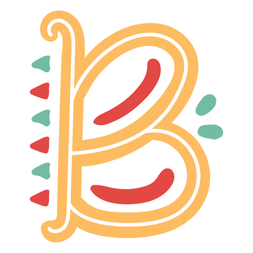 Mexican letter abc b icon