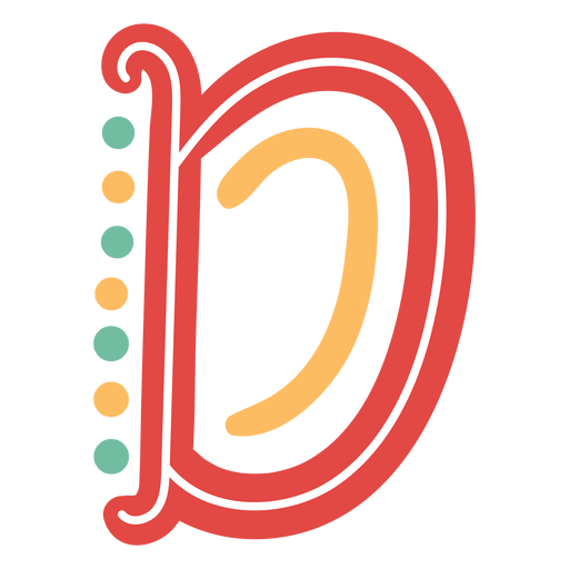 Mexican letter abc d icon