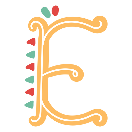 Mexican letter abc e icon