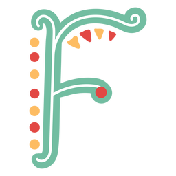 Mexican letter abc f icon PNG Design