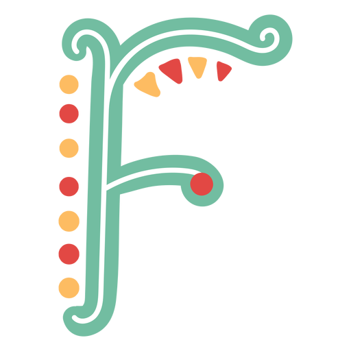 Mexican letter abc f icon
