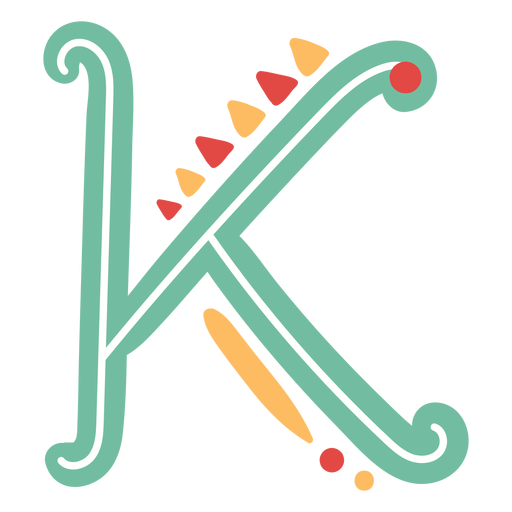 Mexican letter abc k icon