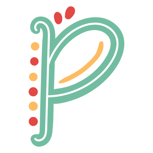 Mexikanischer Buchstabe abc p icon PNG-Design