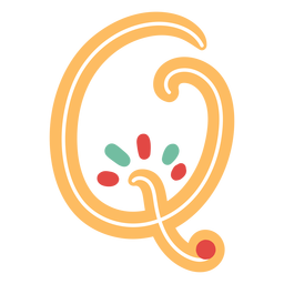 Mexican letter abc q icon PNG Design