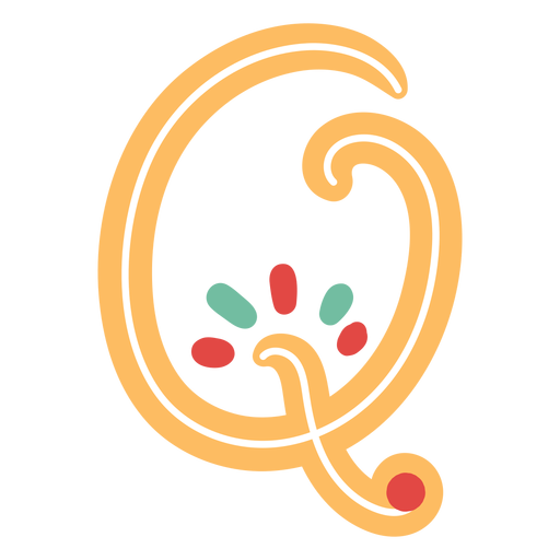 Mexican letter abc q icon PNG Design
