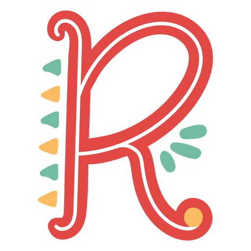 Mexican letter abc r icon