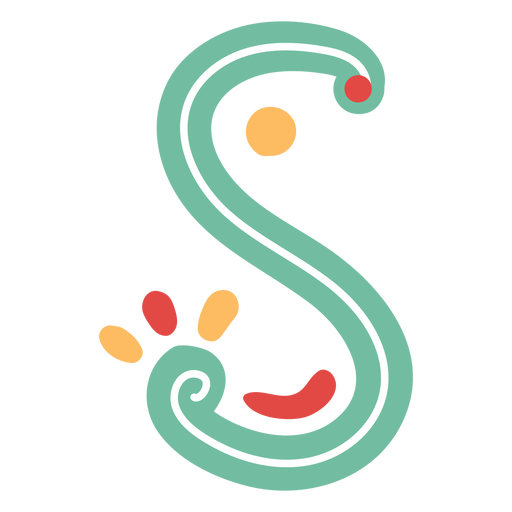 Mexican letter abc s icon