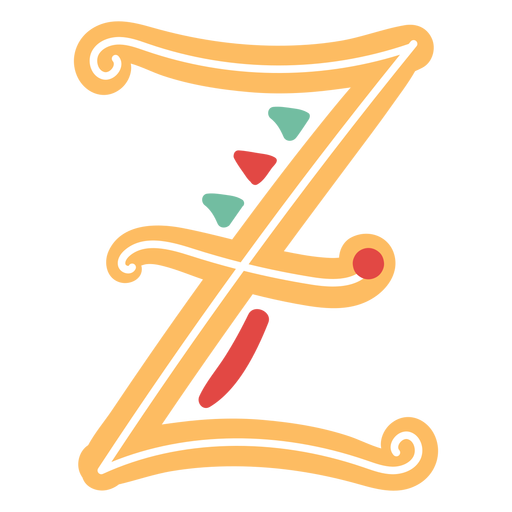 Mexican letter abc z icon