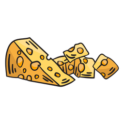 Ilustración deliciosa de comida de queso suizo Ilustración deliciosa de comida de queso suizo