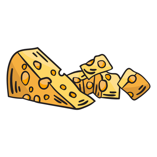 Swiss cheese food delicious illustration PNG Design