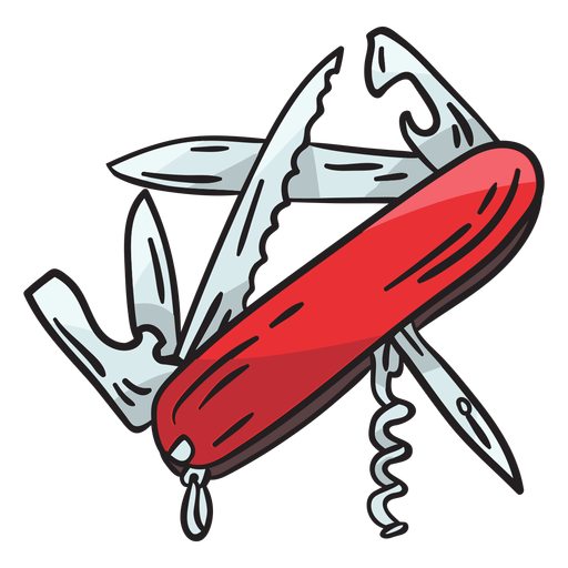 Swiss army knife tool illustration PNG Design