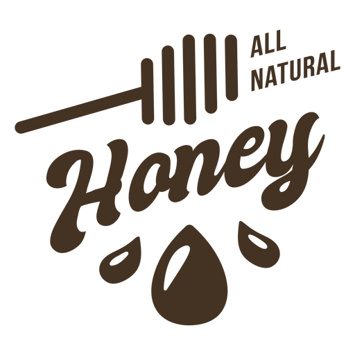Insignia de miel natural Diseño PNG