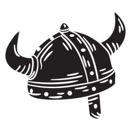 Capacete de armadura viking preto Desenho PNG