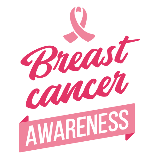Awareness breast cancer lettering PNG Design