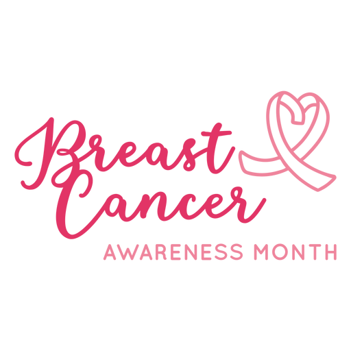 Awareness month breast cancer lettering