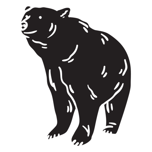 Bear grande ilustração preta Desenho PNG