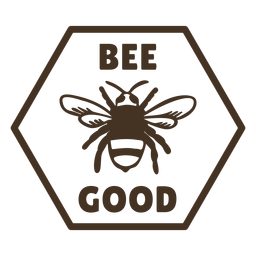 Bee wings good hexagon badge PNG Design