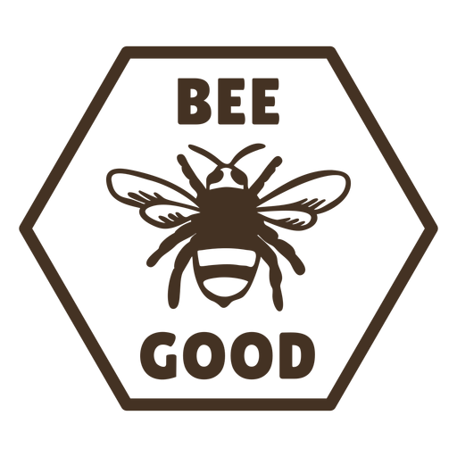 Bee wings good hexagon badge PNG Design