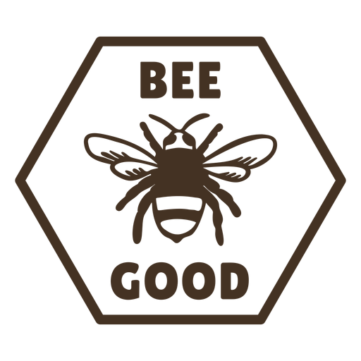 Bienenflügel gutes Sechseckabzeichen PNG-Design