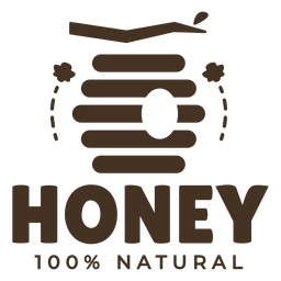 Emblema natural de mel de colmeia