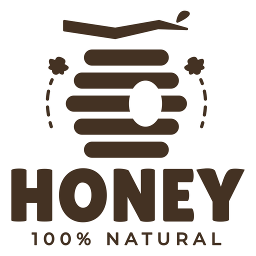 Bienenstock Honig nat?rliches Abzeichen PNG-Design