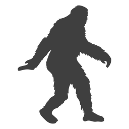 Bigfoot criatura en movimiento folclore negro Diseño PNG