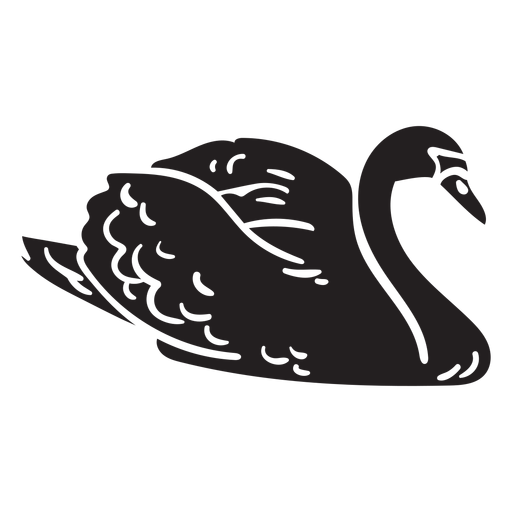 Ilustración de pato negro Diseño PNG