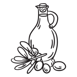 Garrafa de azeite de oliva Desenho PNG