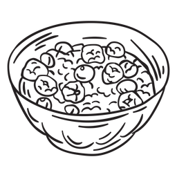 Travessa de aveia com prato de tigela Desenho PNG