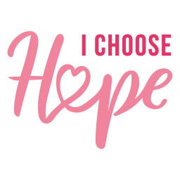 Letras de esperanza de cáncer de mama Diseño PNG