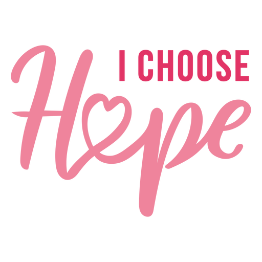 Breast cancer hope lettering