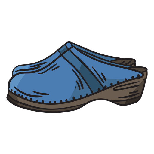Clogs shoes footwear sweden illustration PNG Design