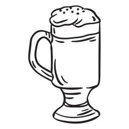 Cóctel tradicional delicioso café Diseño PNG