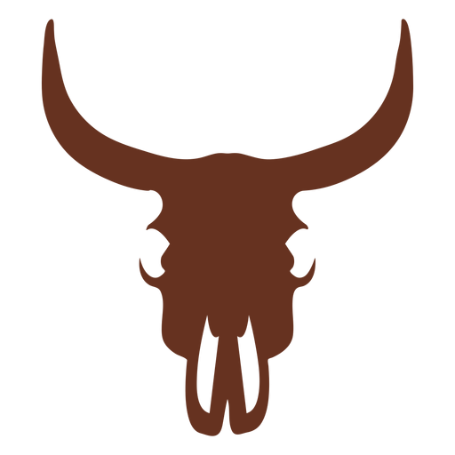 Ilustración occidental vintage de cráneo de vaca Diseño PNG
