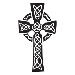 Cruz celta irlanda preto Desenho PNG
