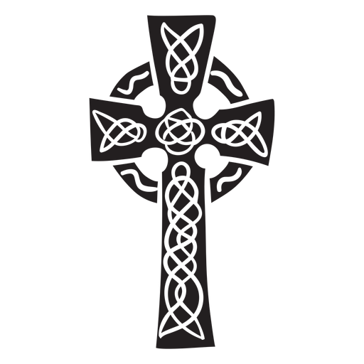 Cross Celtic Irland schwarz PNG-Design