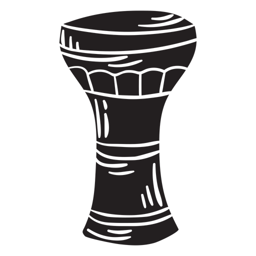 Membranófono de tambor darbuka negro Diseño PNG