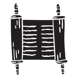 Schriftrolle vom Toten Meer uraltes Schwarz PNG-Design