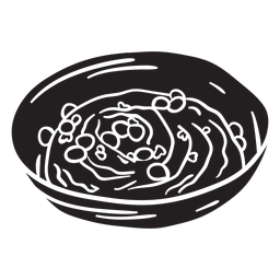 Prato comida tradicional preto Desenho PNG