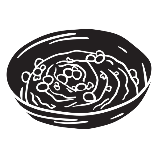 Dish food traditional black PNG Design