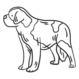 Golpe de raza de perro Diseño PNG