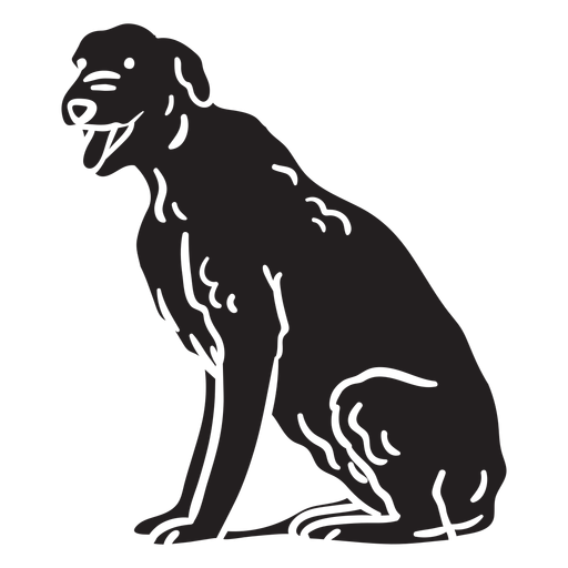 Perro terrier negro Diseño PNG