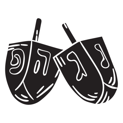 Dreidl dreidel ancient black PNG Design