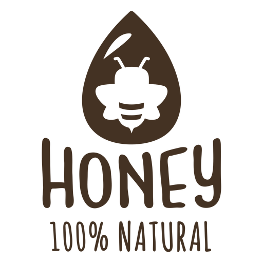 Emblema de abelha natural de mel drop