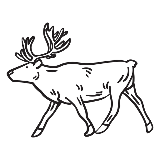 Elk moose animal stroke PNG Design