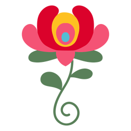 Flor de ilustração de flor plana Desenho PNG