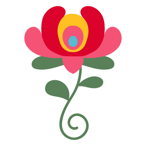 Flor de ilustración de flor plana Diseño PNG